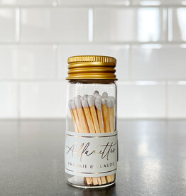 Frankie & Claude Mini Glass Match Jar - Light Gray