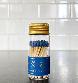 Frankie & Claude Mini Glass Match Jar - Navy Blue