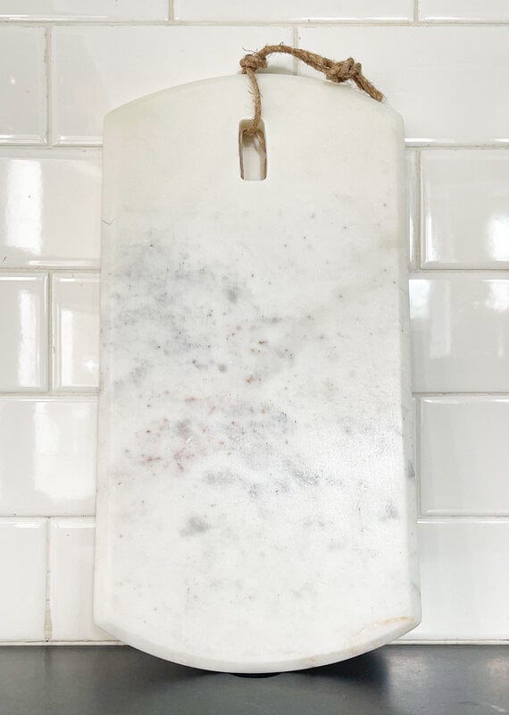 tag Marble Serving Board with Twine Loop