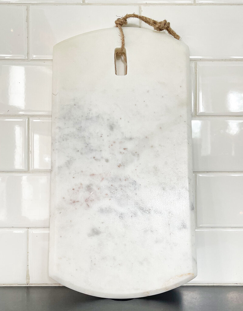 tag Marble Serving Board with Twine Loop