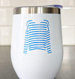 Striped Tee Insulated Wine Tumbler