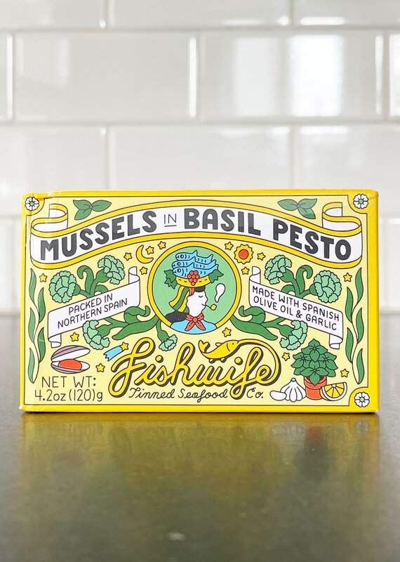 Fishwife Mussels in Basil Pesto