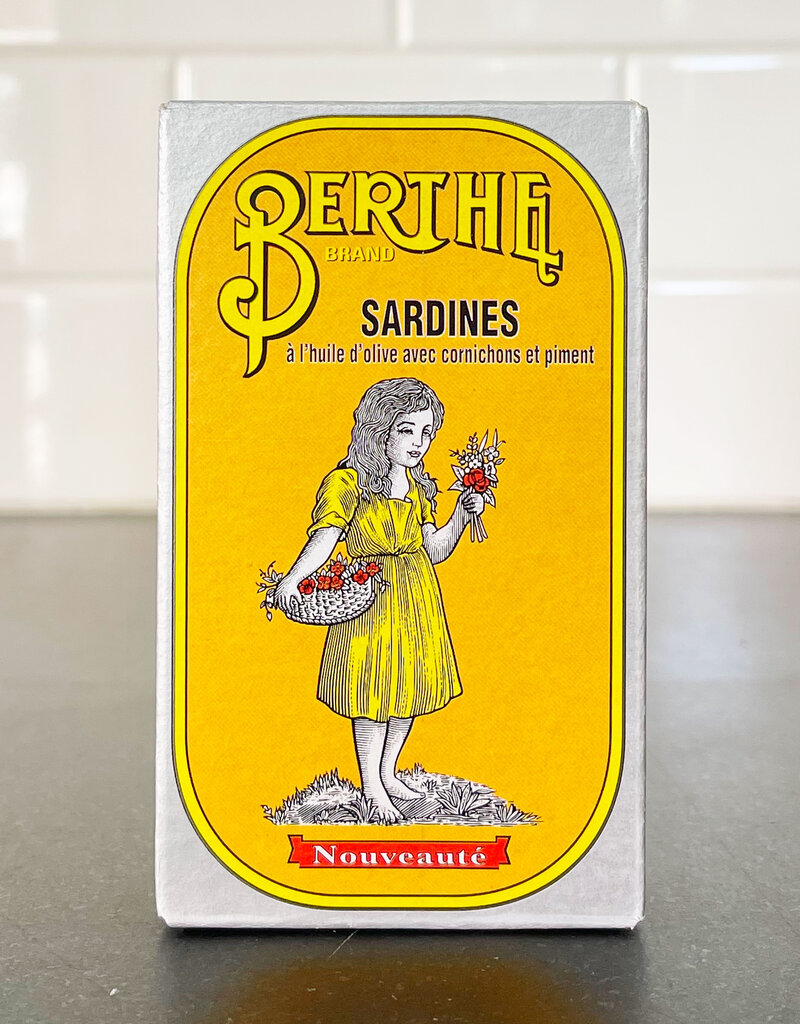 Portugalia Imports Berthe Spiced Sardines in Olive Oil with Pickles