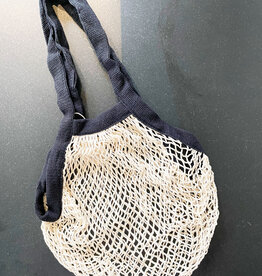 Pillowpia Pillowpia French Market Bag - Natural with Black Trim