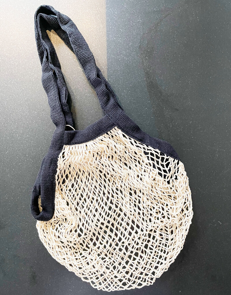 Pillowpia Pillowpia French Market Bag - Natural with Black Trim