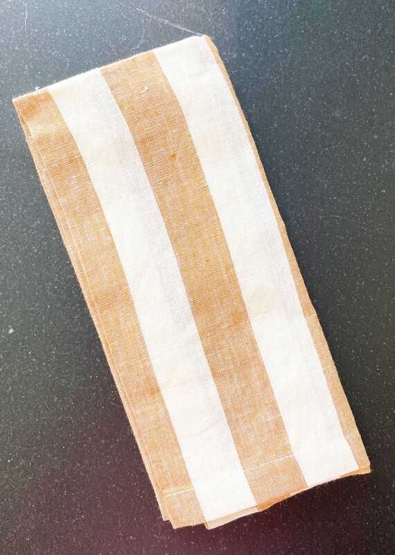 Mama & Tochter Mama & Tochter French Linen Tea Towel - Toffee Stripe
