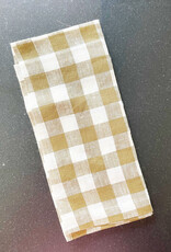 Mama & Tochter Mama & Tochter French Linen Tea Towel - Olive Green Gingham