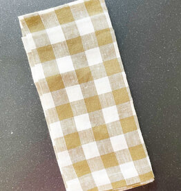 Mama & Tochter Mama & Tochter French Linen Tea Towel - Olive Green Gingham