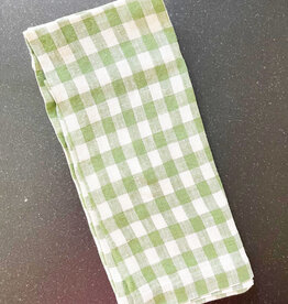 Mama & Tochter Mama & Tochter French Linen Tea Towel - Celtic Green Gingham