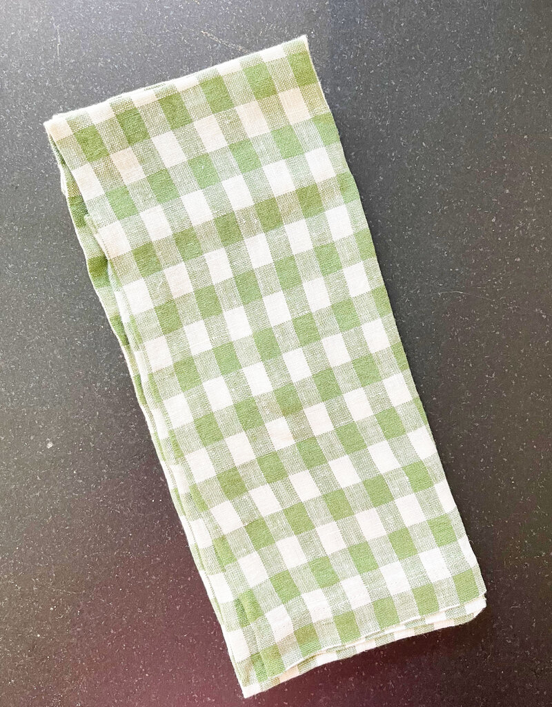 Mama & Tochter Mama & Tochter French Linen Tea Towel - Celtic Green Gingham
