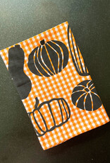 Julie's Peach Julie Peach Gourds on Orange Gingham Tea Towel