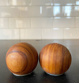 Teak Salt & Pepper Shaker Set