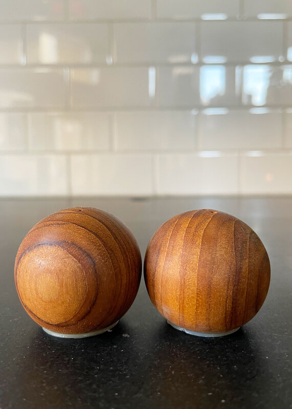 Teak Salt & Pepper Shaker Set