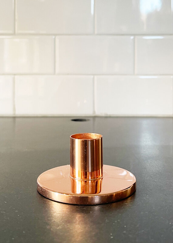 The Floral Society Copper Taper Holder - Short