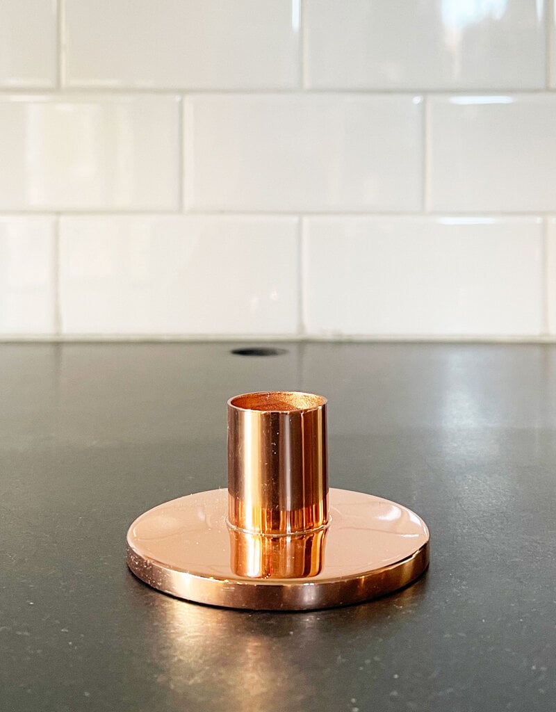 The Floral Society Copper Taper Holder - Short