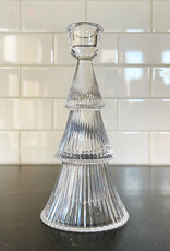 tag Glass Christmas Tree Taper Holder
