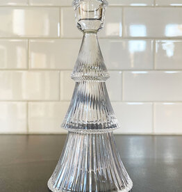 tag Glass Christmas Tree Taper Holder