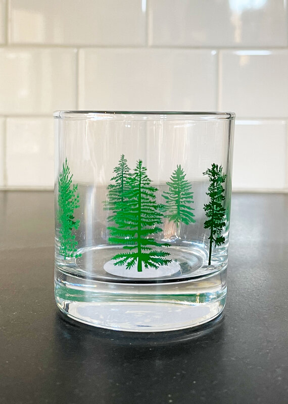 Counter Couture Green Trees Rocks Glass