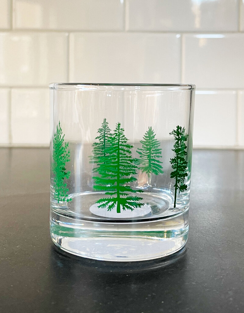 Counter Couture Green Trees Rocks Glass