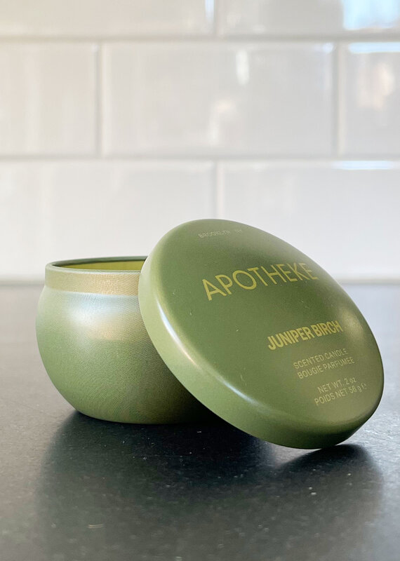 Apotheke Juniper Birch Mini Tin Candle 2 oz