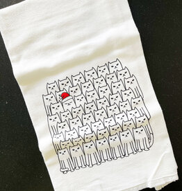 Counter Couture Santa Cats Kitchen Towel