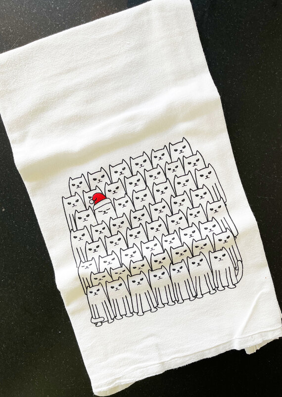 Counter Couture Santa Cats Kitchen Towel