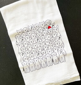 Counter Couture Santa Dogs Kitchen Towel