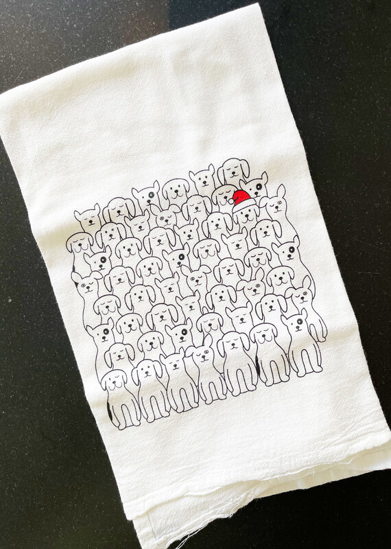 Counter Couture Santa Dogs Kitchen Towel