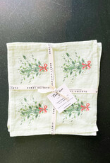 Darlng Lemon Darling Lemon Mistletoe Cocktail Napkin Set