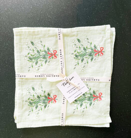Darlng Lemon Darling Lemon Mistletoe Cocktail Napkin Set