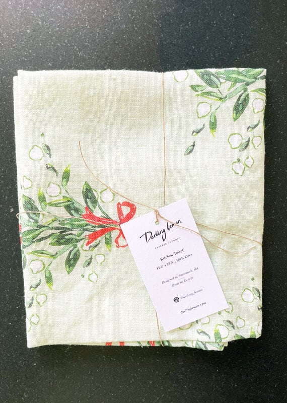 Darlng Lemon Darling Lemon Mistletoe Kitchen Towel