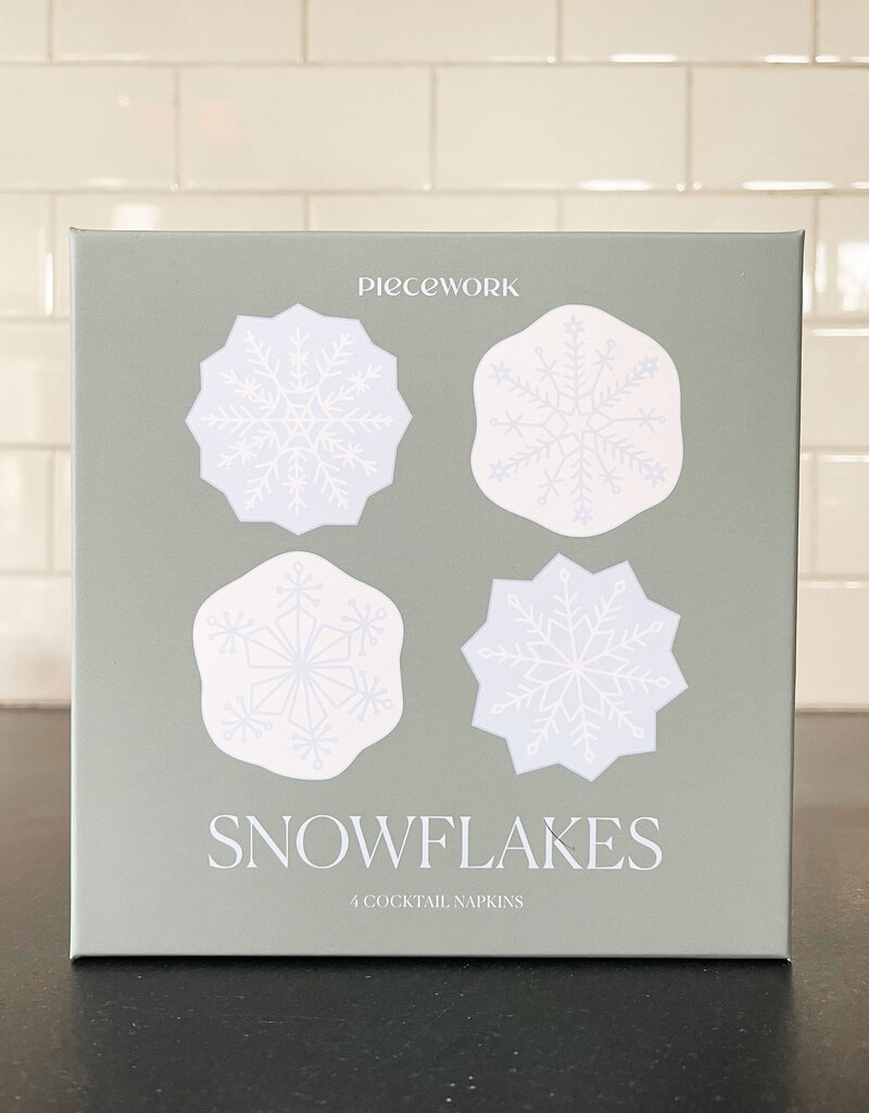 Piecework Puzzles Piecework Puzzles Snowflakes Cocktail Napkins