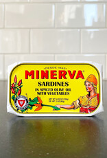International Loft Minerva Sardines in Spiced Olive Oil with Pickles