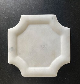 White Marble Framed Bottle Coaster