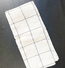 Mama & Tochter Mama & Tochter French Linen Tea Towel - Black Grid