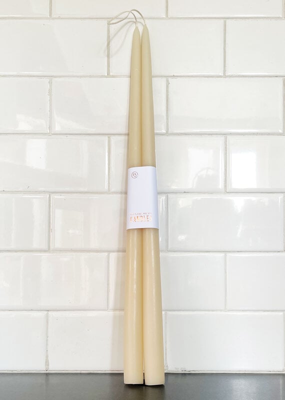 The Floral Society The Floral Society 18" Taper Candle - Parchment