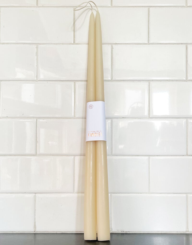 The Floral Society The Floral Society 18" Taper Candle - Parchment