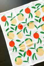 Julie's Peach Julie Peach White Peach Tea Towel