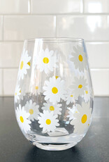 Abbott Daisies Stemless Wine Glass