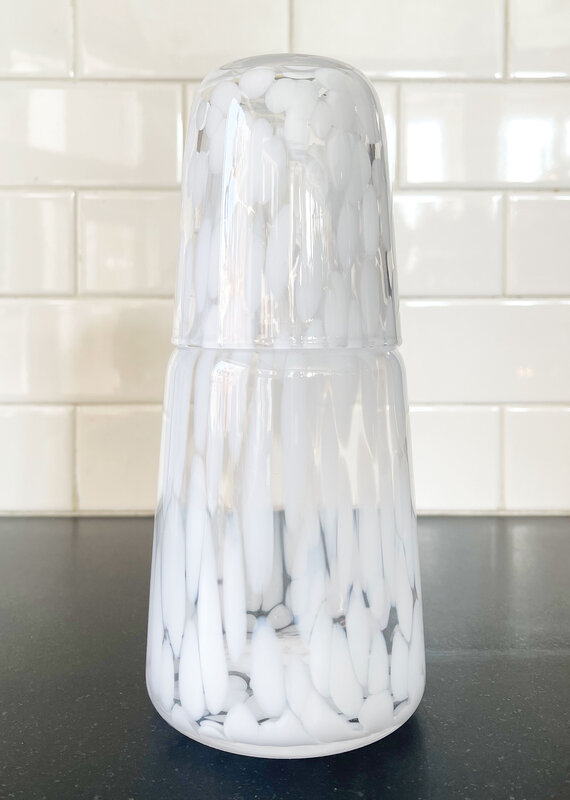 Abbott White Dots Bedside Carafe & Cup Set