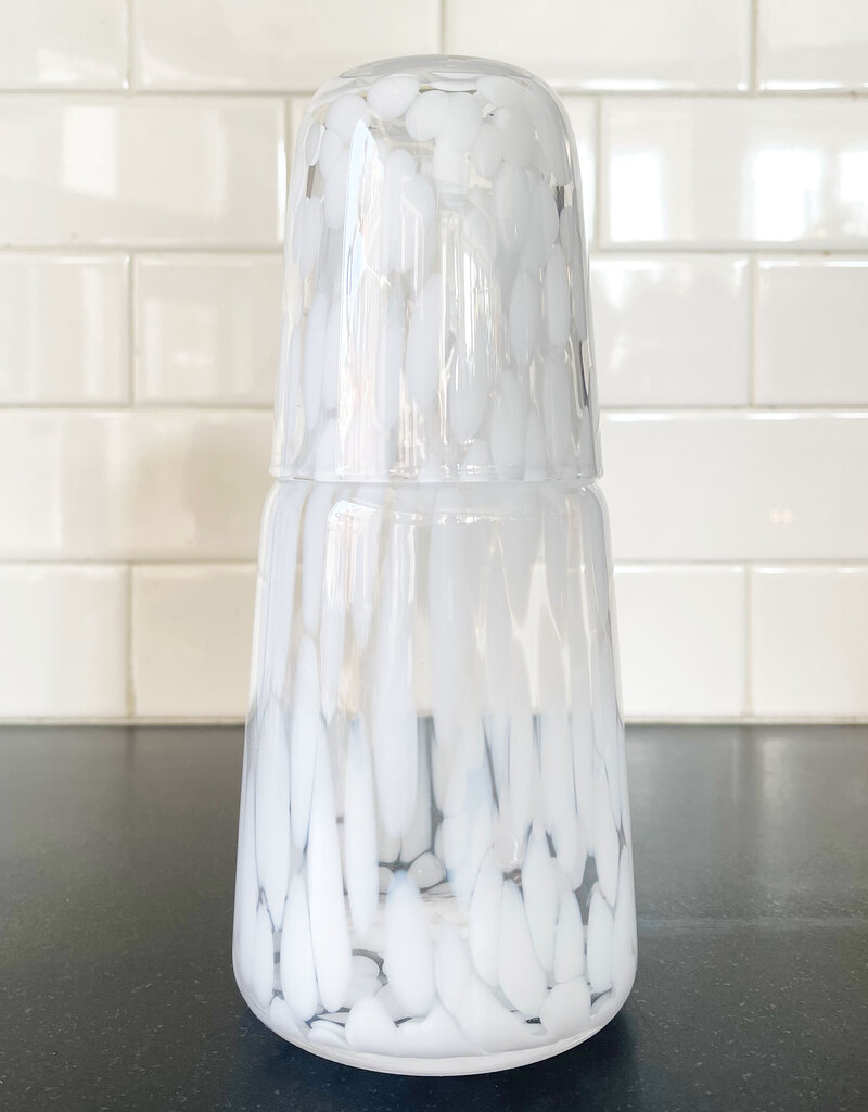 Abbott White Dots Bedside Carafe & Cup Set