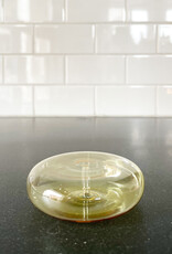 maegan Maegan Dimple Yellow Glass Incense Holder