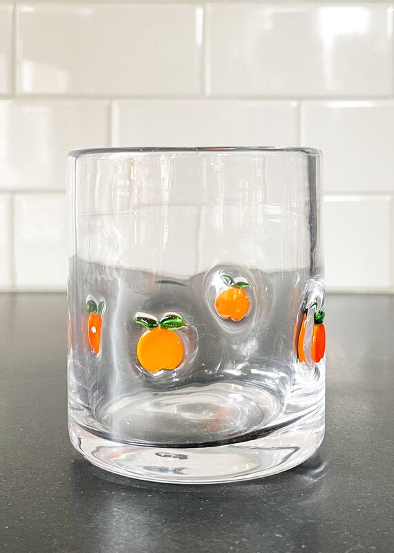 tag Peach Double Old Fashioned Glass