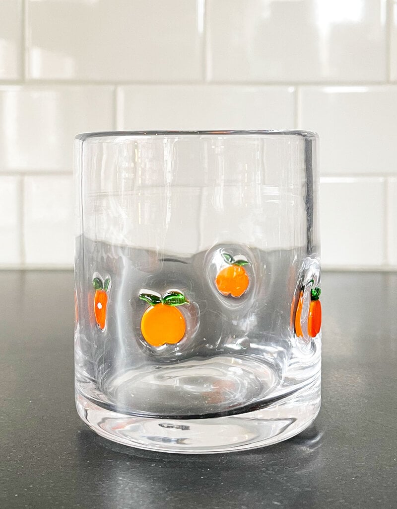 tag Peach Double Old Fashioned Glass