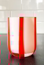 maegan Maegan Atina Glassware - Pink & Red Stripes