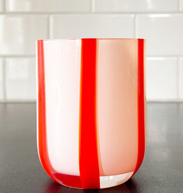 maegan Maegan Atina Glassware - Pink & Red Stripes
