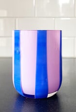 maegan Maegan Atina Glassware - Lilac & Navy Stripes