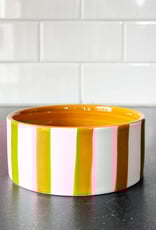 Here's How Here's How Izzy Wine Coaster - Yellow Stripe