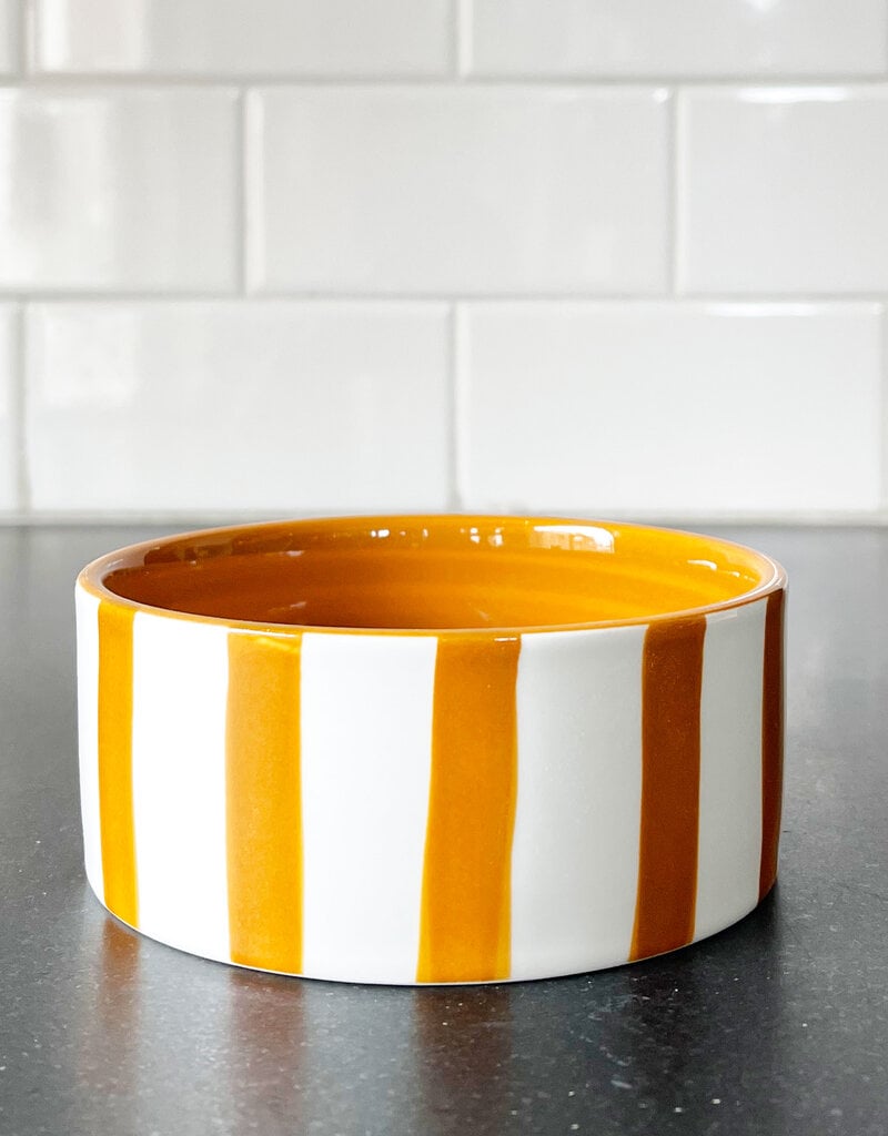 Here's How Here's How Izzy Wine Coaster - Yellow Stripe