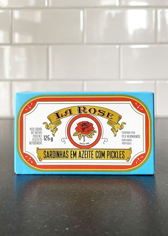 Portugalia Imports La Rose  Sardines in Olive Oil with Pickles